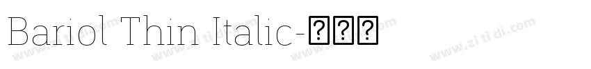 Bariol Thin Italic字体转换